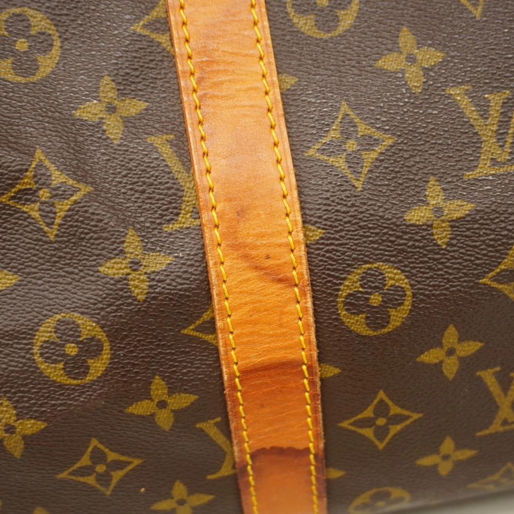 LOUIS VUITTON Authentic Brown Monogram Keepall 55 Boston Bag - Picture 11 of 12